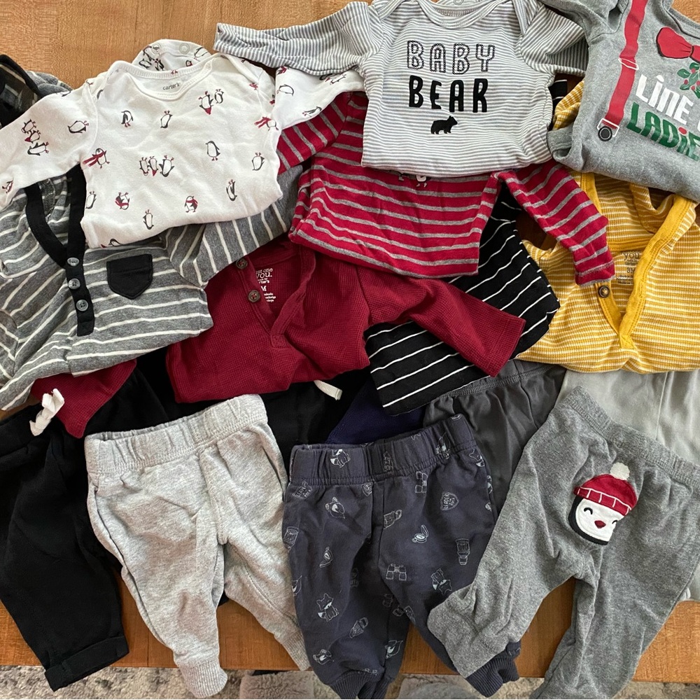 Bundle of baby clothes